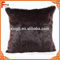 Dyed Brown Color Real Rabbit Fur Pillow Case